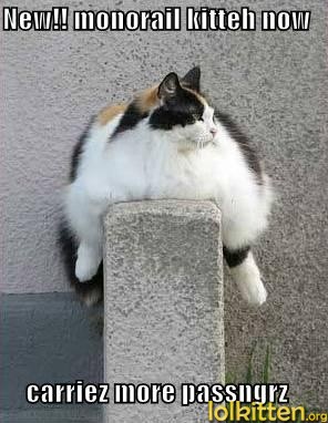 New!! monorail kitteh now carriez more passngrz