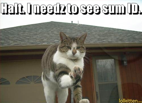 Halt. I needz to see sum ID.