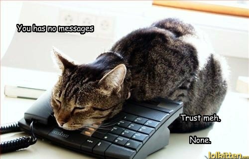 You has no messages - Trust meh. None.