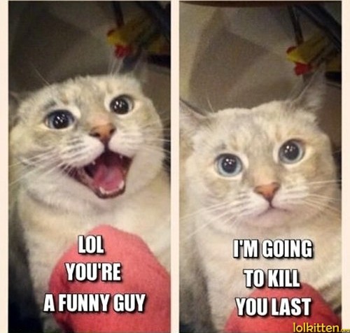 LOL YOU'RE A FUNNY GUY - I'M GOING TO KILL YOU LAST