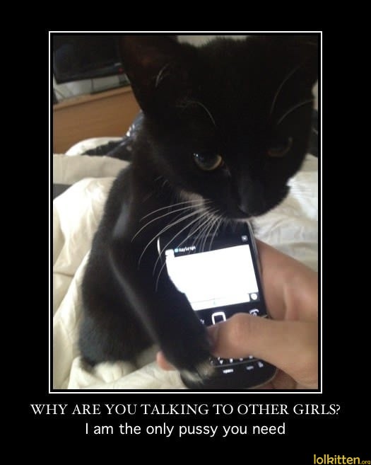 WHY ARE YOU TALKING TO OTHER GIRLS? I am the only pussy you need